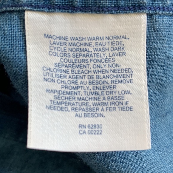 Lands End Casual Button Down Short Sleeve - Picture 4 of 4